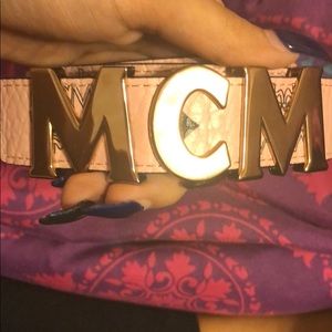 Mcm belt baby pink women’s